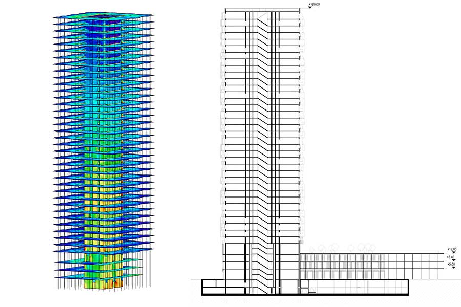 Stockwerk Statik-Dimensionierung mit SCIA Engineer