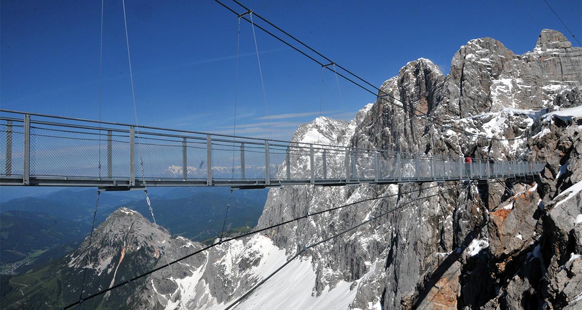 SCIA Statiksoftware - Referenz - Stahlbrücke am Dachstein