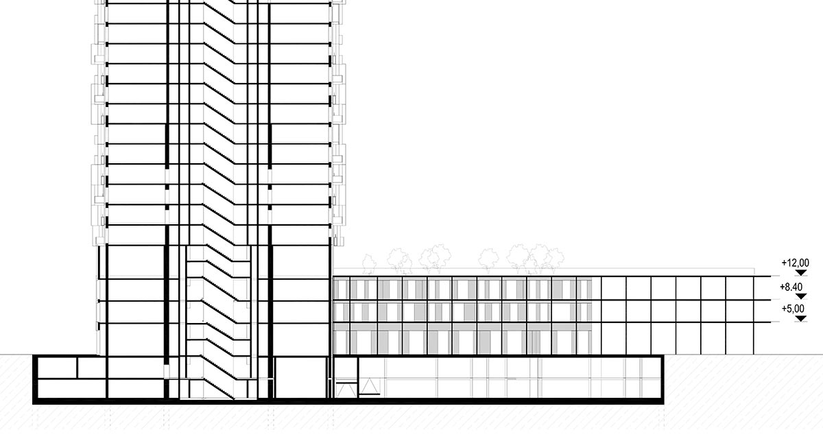 SCIA Statiksoftware - Bauwerksplanung Hochhaus The Marks Wien